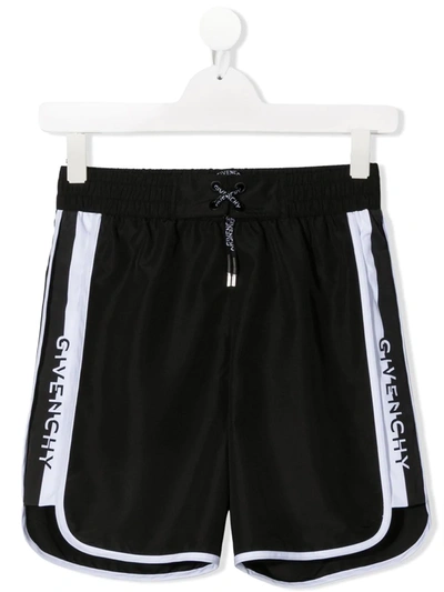 Givenchy Kids Logo Swim Shorts (4-14 Years) In Black