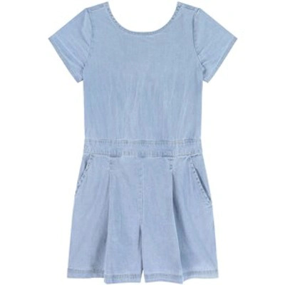 Mayoral Kids' Blue Denim Jumpsuit