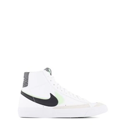 Nike White Blazer Mid 77 Trainers In White/eggplant/royal Pulse