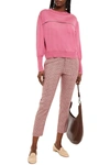 BRUNELLO CUCINELLI BEAD-EMBELLISHED CASHMERE AND SILK-BLEND SWEATER,3074457345625751620
