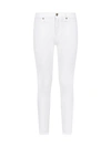 7 FOR ALL MANKIND STRETCH DENIM SKINNY CROP JEANS,JSWZV500PU -WHITE