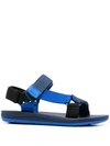 Camper Match Touch Strap Sandals In Blue