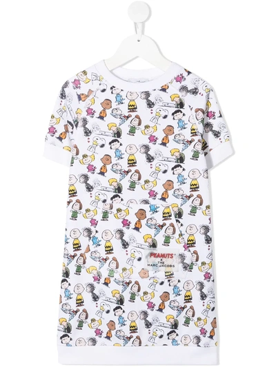 The Marc Jacobs Kids' X Peanuts® Printed Cotton Dress In White