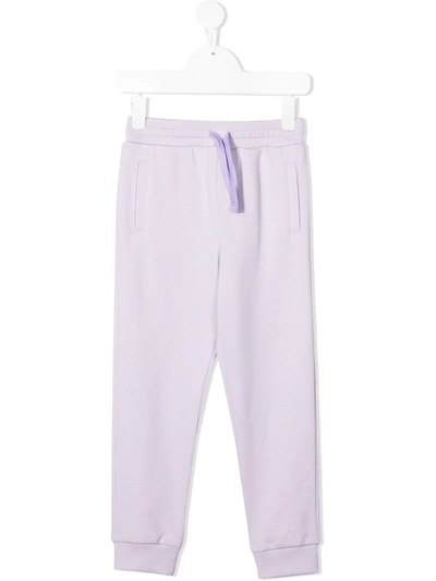 Dolce & Gabbana Kids' Girl's Drawstring Jersey Jogger Pants In Medium Pink