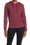 90 Degree By Reflex Terry Brushed Pullover Hoodie In Burnt Raspberry