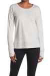 90 Degree By Reflex Brushed Long Sleeve With Side Slit In Htr.grey
