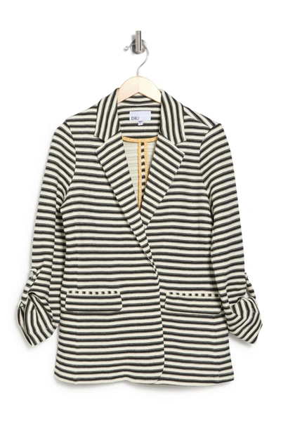 Dr2 By Daniel Rainn Stripe Notch Lapel Blazer In K338 Black