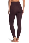 90 Degree By Reflex Airlink Elastic-free High-rise Leggings In Deep Merlot