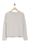 James Perse Crew Neck Knit Sweatshirt In Salt