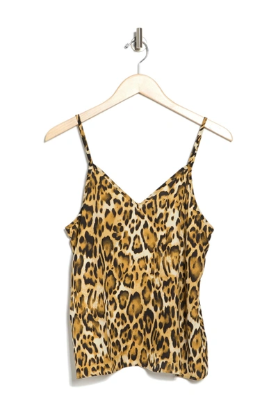 Abound Printed V-neck Camisole In Tan Leopard