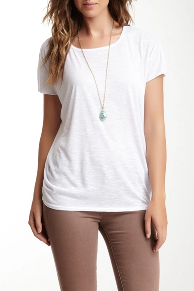 Go Couture Scoop Neck T-shirt In White