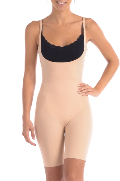 Body Beautiful Long Boy Leg Bodysuit Shaper In Nude