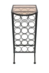 SORBUS WINE RACK STAND WITH GLASS TABLE TOP,816485024949