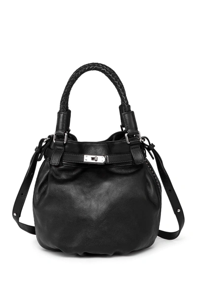 Old Trend Leather Pumpkin Bucket Bag In Black