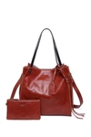 Old Trend Daisy Leather Tote Bag In Cognac