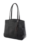 Old Trend Dancing Bamboo Leather Tote Bag In Black
