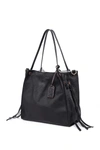 Old Trend Daisy Leather Tote Bag In Black