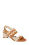 AMALFI BY RANGONI IVANO SUEDE COLORBLOCK WAVY BLOCK HEEL SANDAL,8054631915228