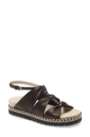 Amalfi By Rangoni Brent Strappy Leather Sandal In Black Parmasoft Leather
