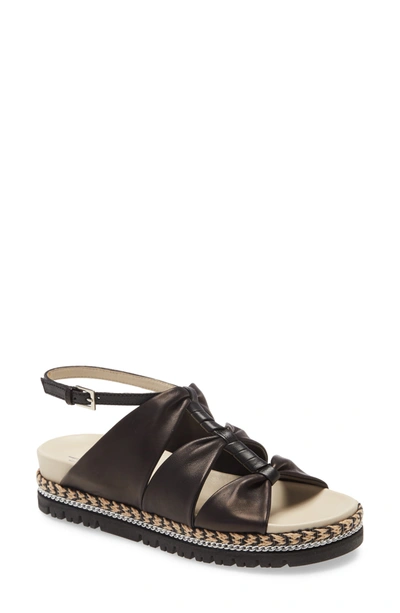 Amalfi By Rangoni Brent Strappy Leather Sandal In Black Parmasoft Leather
