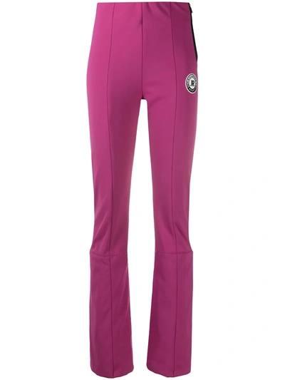 John Richmond Logo-patch Zipped Trousers In Pink