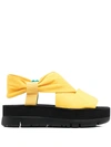 Camper Oruga Up Flats In Yellow Synthetic Fibers In Yellow