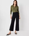 Ann Taylor The Side Zip Wide Leg Crop Pant In Black