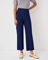 Ann Taylor The Side Zip Wide Leg Crop Pant In Ballpoint Blue