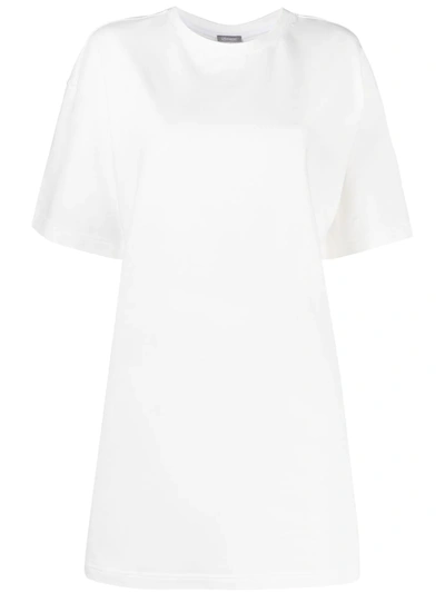 12 Storeez Elongated Cotton T-shirt In White