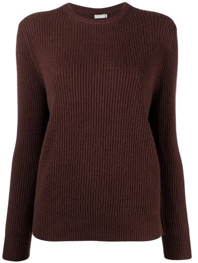 12 Storeez Ribbed-knit Wool Jumper In Brown