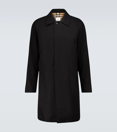 Burberry Long Kensington Heritage Trench Coat In Black