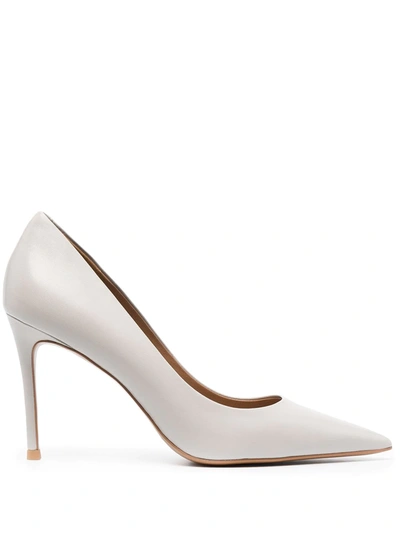 12 Storeez Point-toe Pumps In Grey