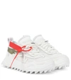 OFF-WHITE ODSY-1000 LEATHER-TRIMMED SNEAKERS,P00528663