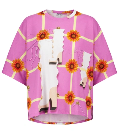Loewe Pink Anthea Hamilton Edition Floral T-shirt