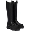 GANNI LEATHER KNEE-HIGH BOOTS,P00554568