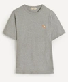 Maison Kitsuné Chillax Fox Patch T-shirt In Grey Melange