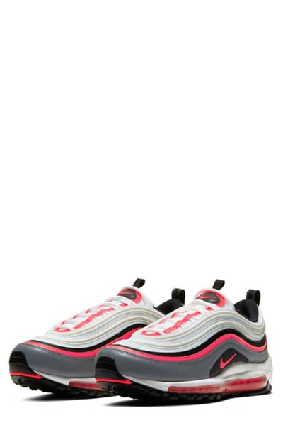 Nike Air Max 97 Sneakers In White/ Laser Crimson/ Black