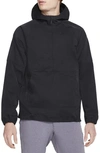 Nike Repel Twill Hooded Half-zip Golf Anorak In Photon Dust,photon Dust,black