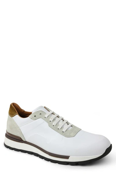 Bruno Magli Men's Davio Jogger Sneakers Men's Shoes In White Leather