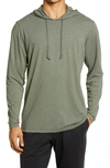Anetik Low Pro Tech Hoodie In Dark Olive Heathered