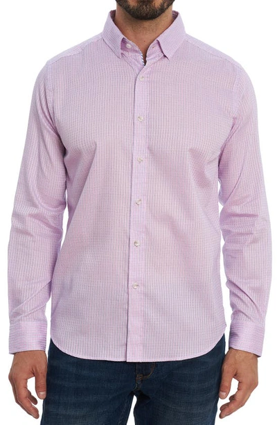 Robert Graham Charlie Tailored Fit Check Button-up Sport Shirt In Pink