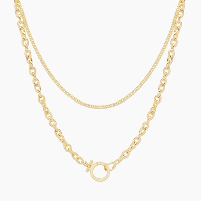 Wilder Wrap Necklace In Gold Plated Brass, Women's
