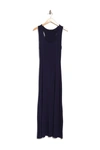 West Kei Solid Racerback Maxi Dress In Navy
