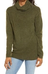 Bp. Longline Turtleneck Sweater In Olive Night