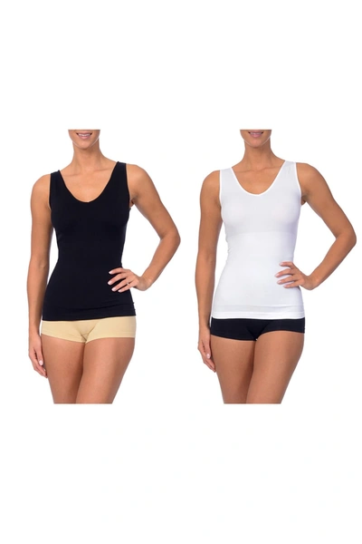 Body Beautiful Reversible Shaping Camisole In Black/white