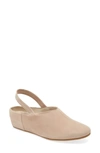 Amalfi By Rangoni Valter Slingback Wedge In Sand Cashmere Suede