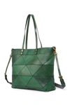 Old Trend Prism Leather Tote Bag In Green