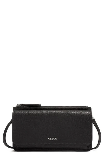 Tumi Belden Leather Wallet Crossbody Bag In Black
