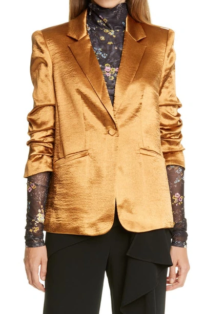 Cinq À Sept Kylie Single-breasted Blazer In Gold