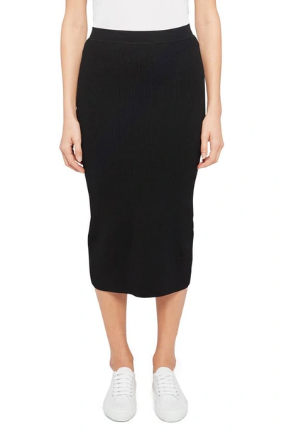 Theory High-waisted Pencil Skirt In Black